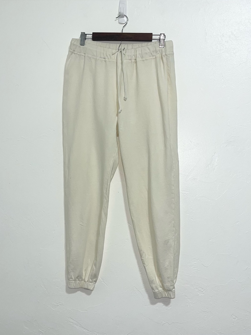 HATCH Dina Cream Maternity Jogger Pants Drawstring Lounge Sweatpants Size L